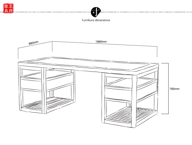 老榆木大料书桌字台尺寸