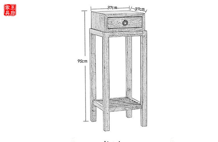 实木免漆花架花几置物架尺寸