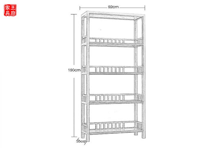 老榆木原木书架置物架尺寸