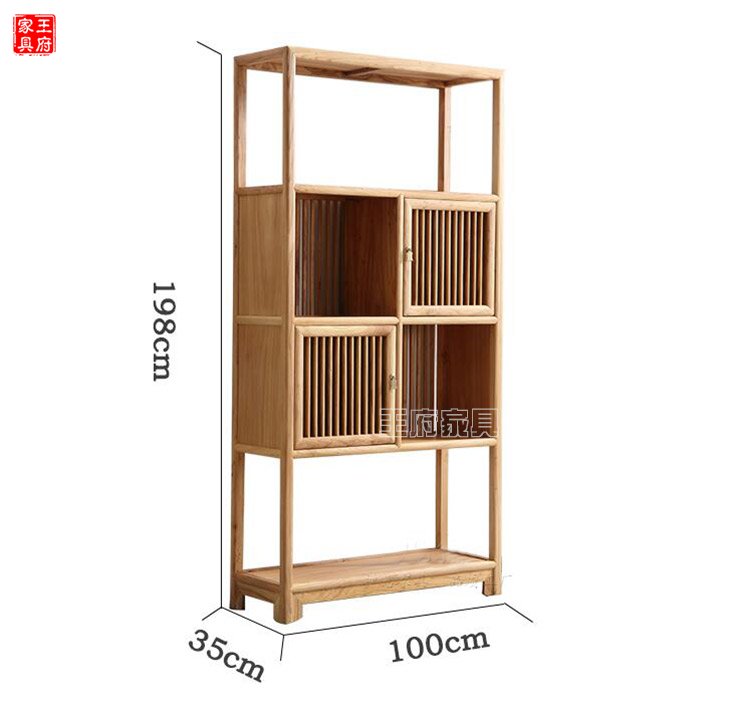 老榆木博古架禅意茶叶柜展示柜尺寸